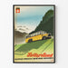 Vintage bus postkort Schweiz Alper