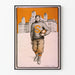 Vintage plakat af amerikansk fodboldspiller fra Syracuse University 1903