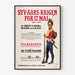 Historisk plakat Syvårskrigen til vægdekoration
