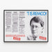 Plakat vintage T IS REMCO vægdekoration retro Artem Legrand — indrammet kunstværk på væggen
