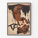 Dekorativ plakat Art Deco stiliseret kvinde Tabu