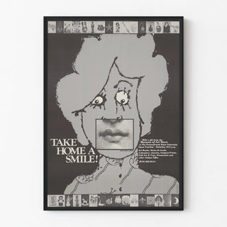 Vintage plakat Take Home a Smile til kunstnerisk vægdekoration