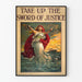 Vintage plakat Take Up the Sword of Justice
