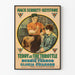 Vintage plakat Teddy at the Throttle film stum dekorativ