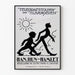 Vintage plakat 'Han, Hun og Hamlet' stil silhouette
