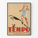 Vintage plakat Tempo Cigarettes - Sportlig vægdekoration
