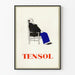 Vintage plakat TENSOL Siesta Mand sidder på en stol
