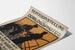 Plakat med krigsfotoudstilling - vintage stil