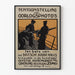 Plakat med krigsfotoudstilling - vintage stil