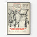 Vintage plakat om fortrolighedsbevidsthed i industrimiljø