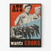 Vintage plakat The ATS Wants Cooks til vægdekoration