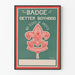 Vintage plakat af Scouts of America Badge of Better Boyhood