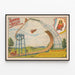 Plakat Vintage Barnum & Bailey Cascade-bil — indrammet kunstværk på væggen