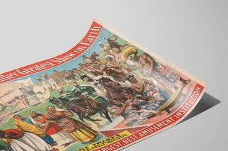 Plakat Vintage Barnum & Bailey Greatest Show on Earth – Kulturel vægdekoration — visning af kunstværket