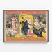 Plakat Vintage Barnum & Bailey - The Meers Sisters, Legendariske ryttere — indrammet kunstværk på væggen