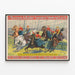 Plakat vintage Barnum & Bailey - Kvindeligt rytterløb i cirkus — indrammet kunstværk på væggen