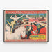 Plakat vintage Barnum & Bailey Den største forestilling på jorden - Miss Rose Meers, enestående rytter — indrammet kunstværk på væggen