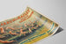Plakat vintage Barnum & Bailey med de 10 cremefarvede hingste fra John Ducander — visning af kunstværket