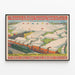 Plakat Vintage Barnum & Bailey Greatest Show on Earth — indrammet kunstværk på væggen