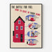 Vintage plakat om energibesparelse i hjemmet
