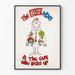 Vintage plakat The Best Man - Humoristisk illustration og gamle knapper