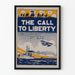 Dekorativ plakat The Call to Liberty Vintage Krig 1918