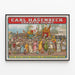 Plakat vintage Carl Hagenbeck Greater Shows - Indiske kolonier i ceremoni — indrammet kunstværk på væggen