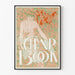 Vintage plakat The Chap Book med blomsterillustration og feminin silhuet