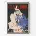 Vintage plakat The Clack Book July til vægdekoration