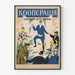 Vintage plakat af russisk kooperativ, farverig kollektiv scene
