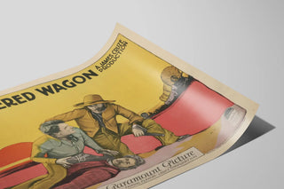 Plakat Vintage The Covered Wagon Vægdekoration Western — visning af kunstværket