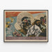 Plakat Vintage The Covered Wagon Vægdekoration Western Stil — indrammet kunstværk på væggen