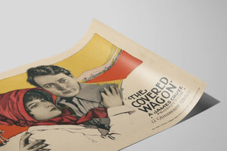 Plakat vintage The Covered Wagon - Vægdekoration Western Stil — visning af kunstværket