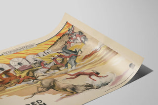 Plakat vintage Dekorativ The Covered Wagon — visning af kunstværket