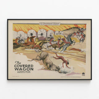 Plakat vintage Dekorativ The Covered Wagon — indrammet kunstværk på væggen