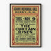 Vintage plakat teater The Curtain Rises - Adams Memorial Hall Derry