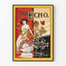 Vintage plakat The Echo Chicago 1895 til vægdekoration