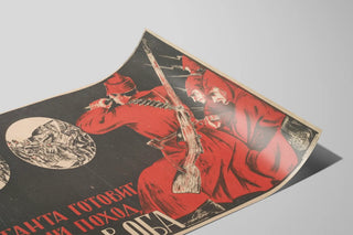 Plakat Sovjetisk Vintage Krig - Ententen Forbereder En Ny Offensiv — visning af kunstværket