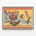 Plakat Vintage Flying Dillons - Trapezeshow Barnum & Bailey — indrammet kunstværk på væggen