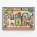 Plakat vintage The Great Wallace Shows – vægdekoration til biograf og cirkus — indrammet kunstværk på væggen