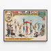 Plakat vintage Le Great Wallace Shows - Stiltsløbere — indrammet kunstværk på væggen