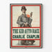 Vintage plakat af The Kid Auto Race med Charlie Chaplin