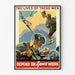 Vintage militærplakat « The Lives of These Men Depend on Your Work »