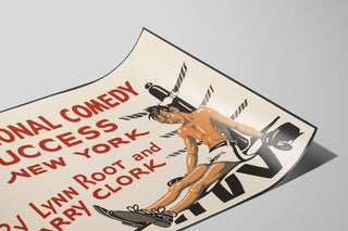 Plakat vintage Sensational Comedy Success of New York - Retro vægdekoration — visning af kunstværket