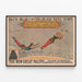 Plakat vintage trapezister Idaletta og Wallace i cirkus — indrammet kunstværk på væggen