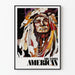 Dekorativ plakat Den Native Amerikaner - Kunstnerisk farverig portræt