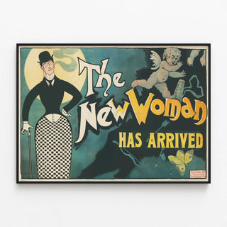 Plakat Vintage Dekorativ The New Woman Has Arrived — indrammet kunstværk på væggen