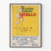 Vintage plakat The New York Sunday Herald, 29. marts 1896