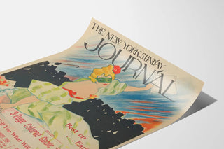 Vintage plakat af The New York Sunday Journal til vægdekoration