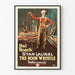 Vintage plakat af filmen The Noon Whistle med Stan Laurel